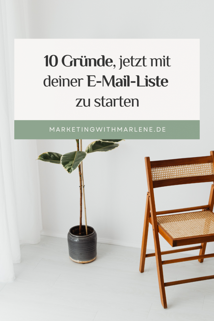 10 Gründe, jetzt mit deiner E-Mail Liste zu starten