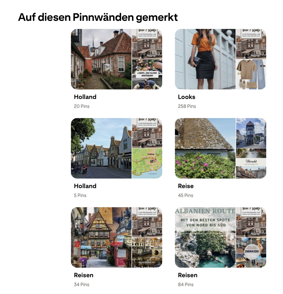 Pinterest Pin Analytics Pinnwände